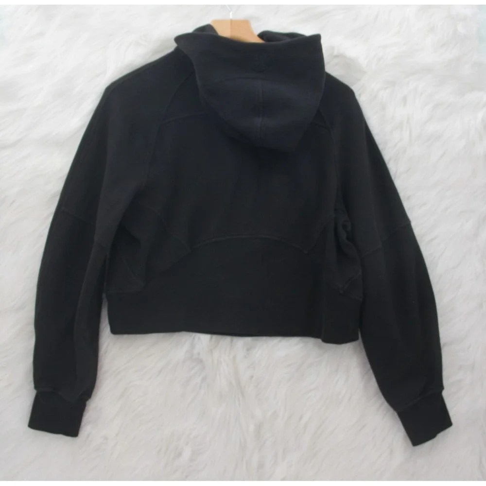 Lululemon Athletica Scuba Oversized 1/2 Zip Hoodie XS/S Black Kangaroo Pocket